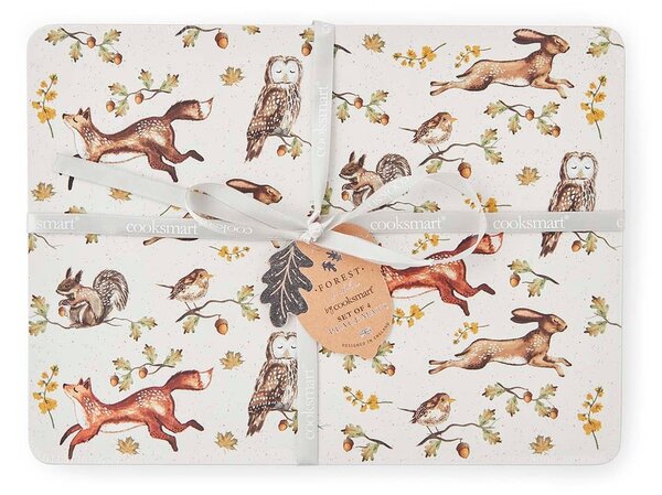 Korková prostírání v sadě 4 ks 21x29 cm Forest Fable – Cooksmart ®