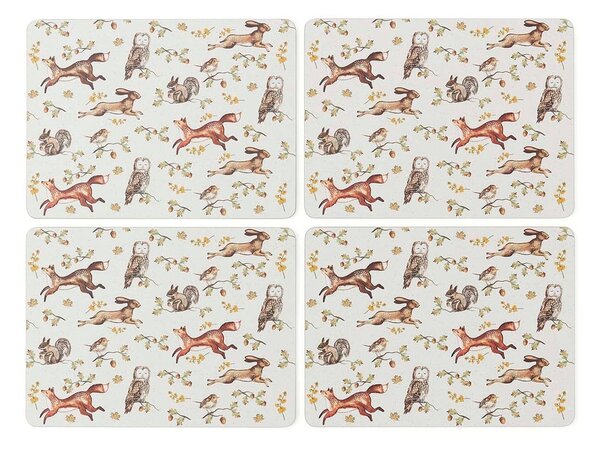 Korková prostírání v sadě 4 ks 21x29 cm Forest Fable – Cooksmart ®