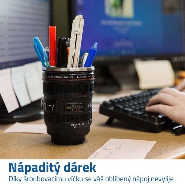 4Leaders Hrnek ve tvaru objektivu černý 300 ml