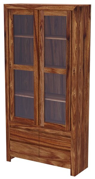 Vitrína Gani 100x200x45 z indického masivu palisandr