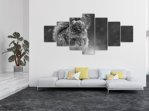 Obraz - Veverka v zimě (210x100 cm)