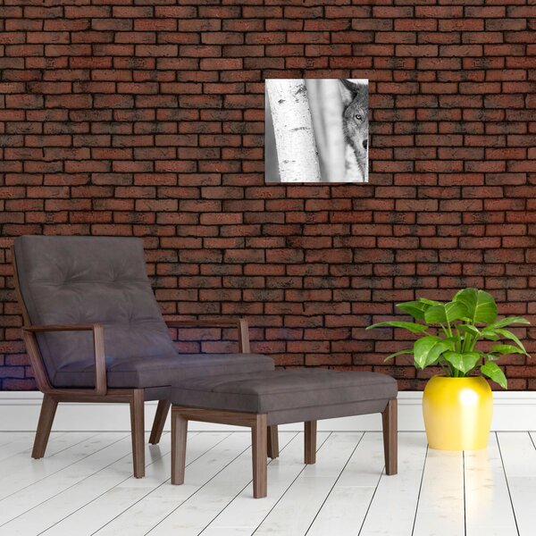 Obraz - Vlk v lese (30x30 cm)