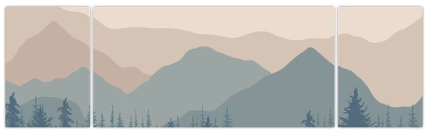 Obraz - Tyrkysové hory N⁰1 (170x50 cm)