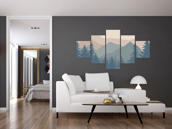 Obraz - Tyrkysové hory N⁰2 (125x70 cm)