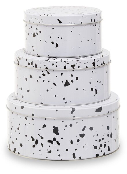 Kovové dózy na cukroví v sadě 3 ks Speckled – Premier Housewares