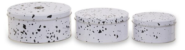 Kovové dózy na cukroví v sadě 3 ks Speckled – Premier Housewares
