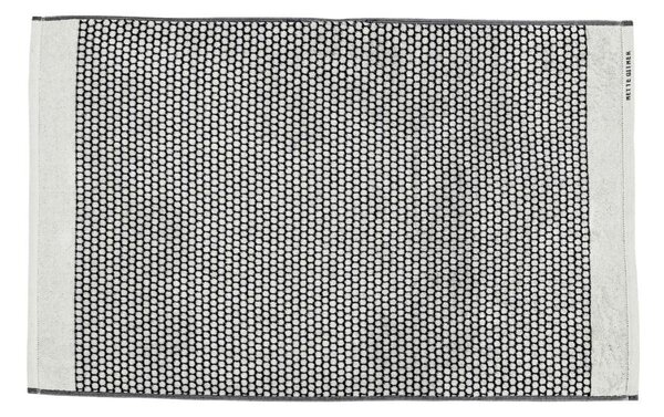 Černobílá textilní koupelnová předložka 50x80 cm Grid – Mette Ditmer Denmark