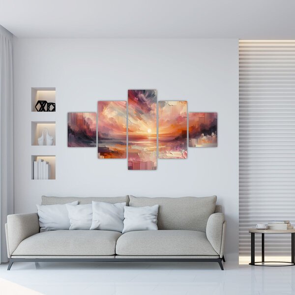 Obraz - Malované červánky (125x70 cm)