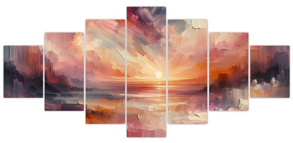Obraz - Malované červánky (210x100 cm)