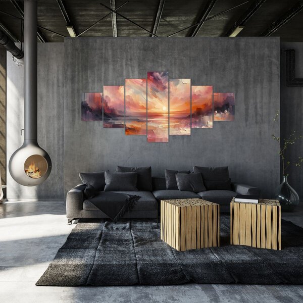 Obraz - Malované červánky (210x100 cm)