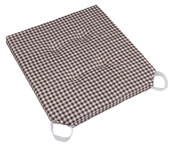 Bellatex Sedák hladký Ulla 40x40 cm Kostička Hnědá