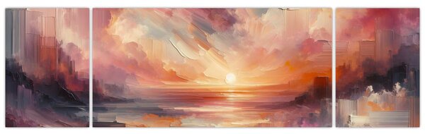 Obraz - Malované červánky (170x50 cm)