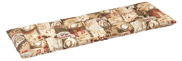 Bellatex Sedák na lavici prošívaný Káva Hnědá,Červená rozměr 40x120 cm