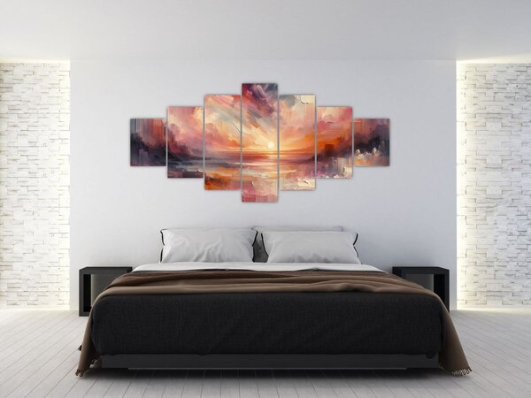 Obraz - Malované červánky (210x100 cm)