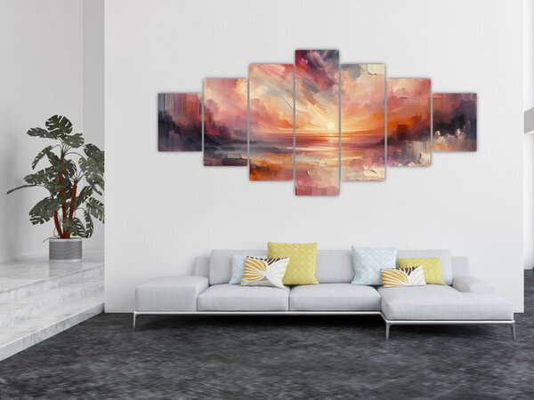 Obraz - Malované červánky (210x100 cm)