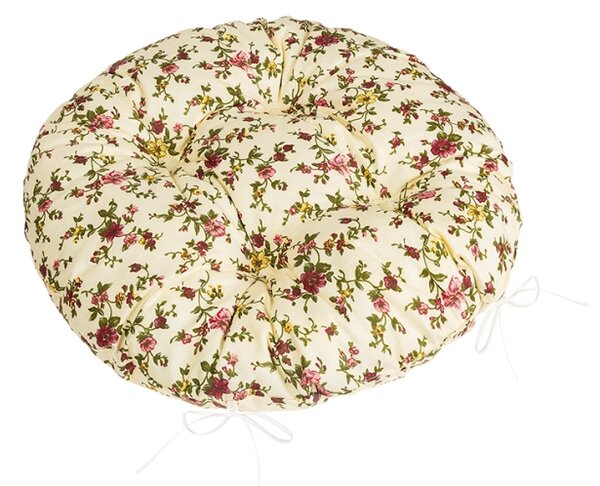 Bellatex Sedák Adéla prošívaný kulatý průměr 40 cm Růžička Růžová