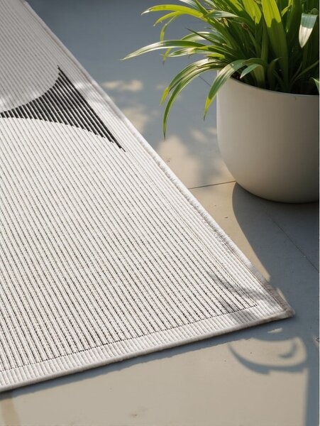Černobílý vnitřní a venkovní koberec 200x290 cm Duet Bowen – NORTHRUGS