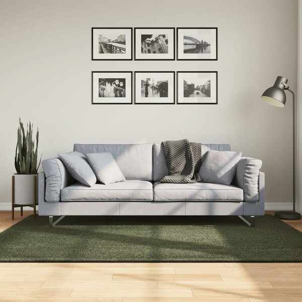 Koberec HUARTE krátký vlas měkký pratelný lesní zeleň 140x200cm