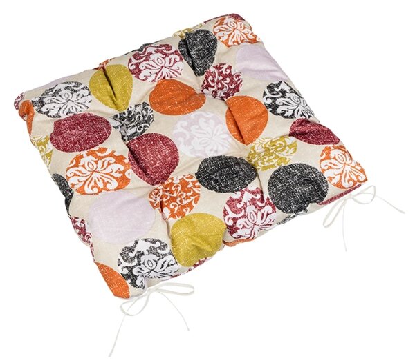 Bellatex Sedák BERTA prošívaný 40x40 cm Koule Hnědá,Vínová,Oranžová
