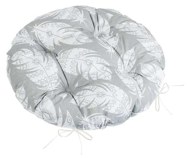 Bellatex Sedák Adéla prošívaný kulatý průměr 40 cm Pírko Šedá,Bílá