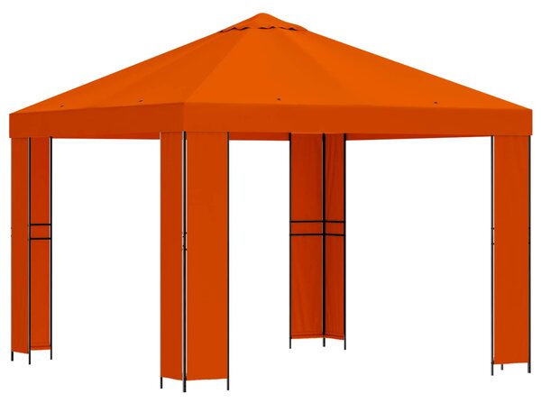Altán 3 x 3 m Oranžová Polyester a ocel 190 gsm