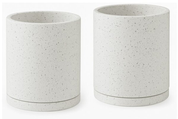 Sada 2 bílých květináčů Bonami Selection Terrazzo, ø 26 cm