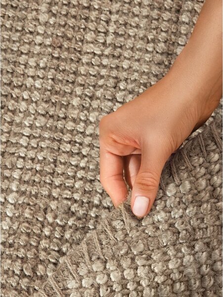 Jutový kulatý koberec taupe ø 160 cm Bouclé Jaipur – Hanse Home