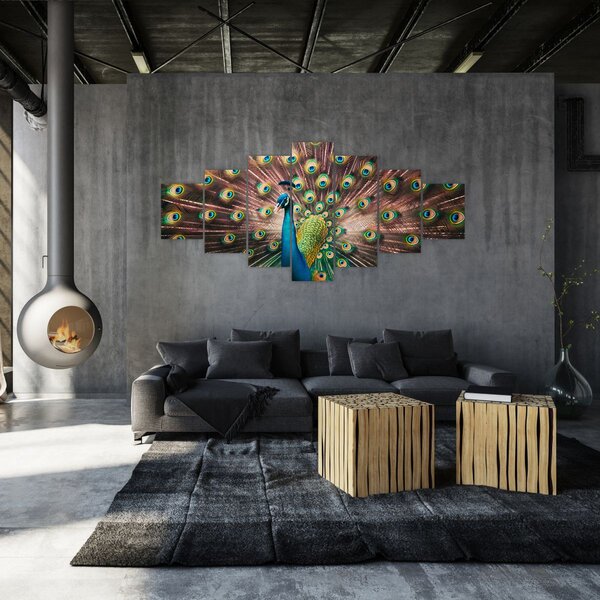 Obraz - Páv (210x100 cm)