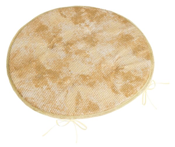 Bellatex Sedák Adéla kulatý hladký průměr 40 cm Hadí kůže Hnědá