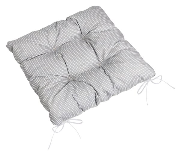 Bellatex Sedák Adéla prošívaný 40x40 cm Kostička Šedá,Bílá