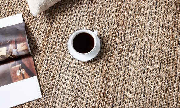 Diamond Carpets India, Ručně vázaný kusový koberec Agra Street 75 Natural Black, 120x170, béžová, chodba / předsíň