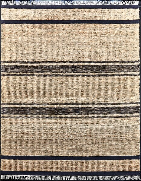 Diamond Carpets India, Ručně vázaný kusový koberec Agra Bridge HL 76 Natural Black, 120x170, béžová, chodba / předsíň