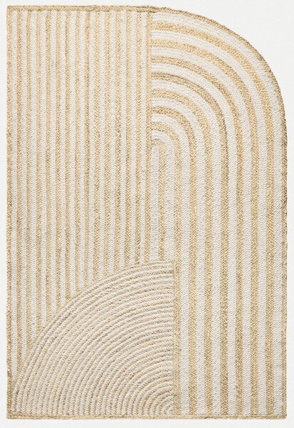 Diamond Carpets India, Ručně vázaný kusový koberec Elka J-52 Natural, 120x170, béžová, chodba / předsíň