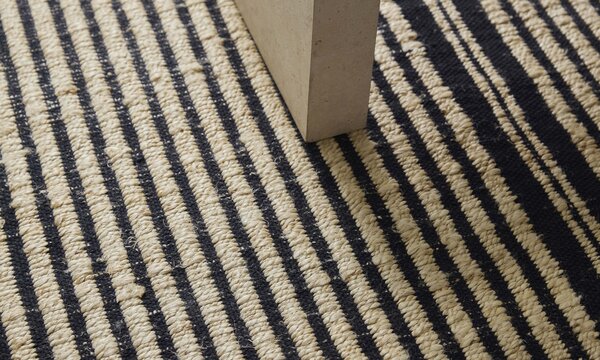 Diamond Carpets India, Ručně vázaný kusový koberec Elowen 116 Natural, 120x170, černá, chodba / předsíň