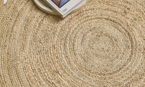 Diamond Carpets India, Ručně vázaný kusový koberec Hesper J-15 Natural kruh, 120x120 (průměr) kruh, béžová, chodba / předsíň