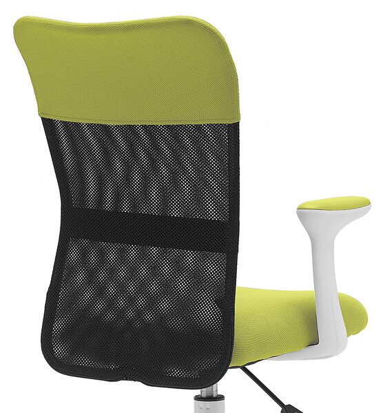 Dětská židle Neoseat MONKEY WHITE s podnoží — látka, bílá / zelená