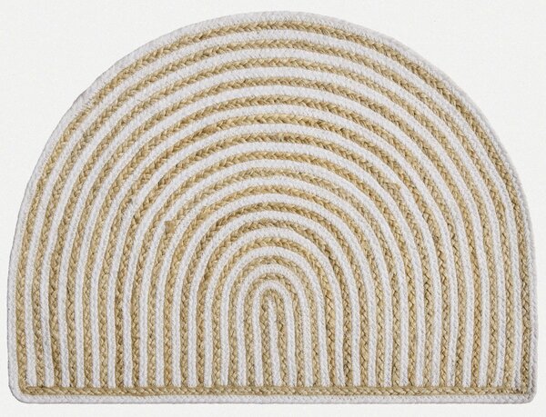 Diamond Carpets India, Ručně vázaná rohožka Elva J-42 Natural, 50x80, béžová, chodba / předsíň