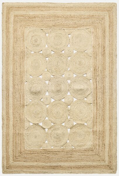 Diamond Carpets India, Ručně vázaný kusový koberec Noor J 35 Natural, 120x170, béžová, chodba / předsíň
