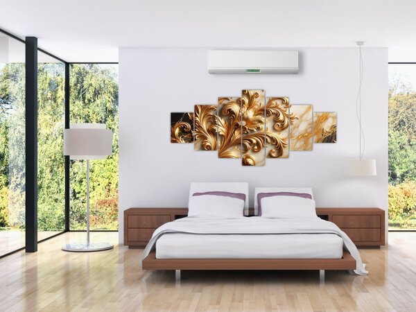 Obraz - Mramor se zlatem (210x100 cm)