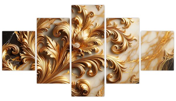 Obraz - Mramor se zlatem (125x70 cm)
