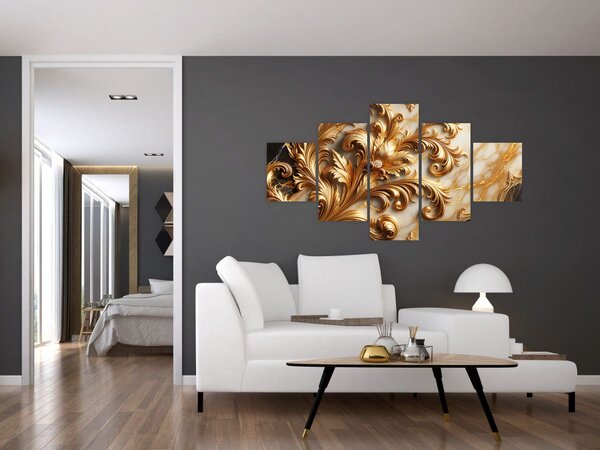 Obraz - Mramor se zlatem (125x70 cm)
