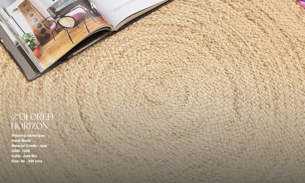 Diamond Carpets India, Ručně vázaný kusový koberec Lorne J 33 Natural kruh, 120x120 (průměr) kruh, vícebarevná, chodba / předsíň