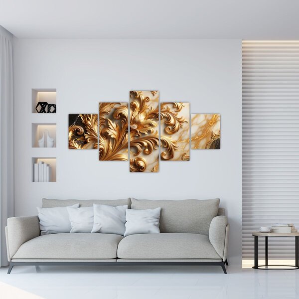 Obraz - Mramor se zlatem (125x70 cm)