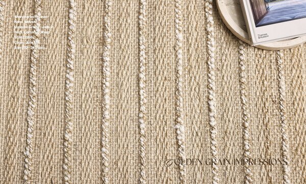 Diamond Carpets India, Ručně vázaný kusový koberec Leverie J 21 Natural, 120x170, béžová, chodba / předsíň