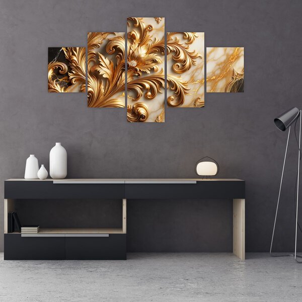 Obraz - Mramor se zlatem (125x70 cm)