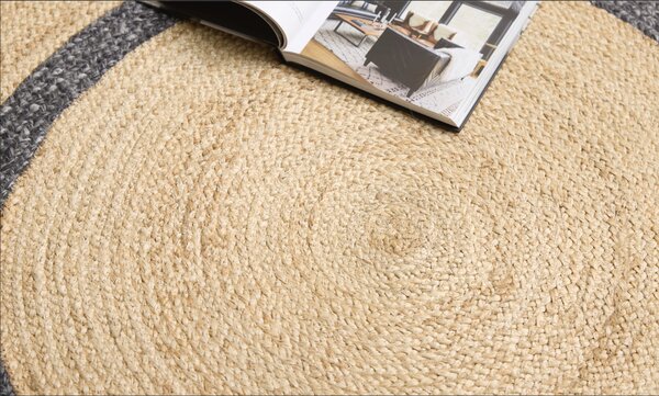 Diamond Carpets India, Ručně vázaný kusový koberec Nora J-48 Natural kruh, 120x120 (průměr) kruh, béžová, chodba / předsíň