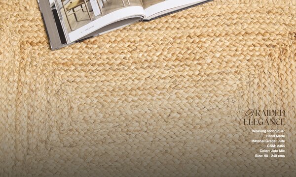 Diamond Carpets India, Ručně vázaná rohožka Orla J-44 Natural, 50x80, béžová, chodba / předsíň
