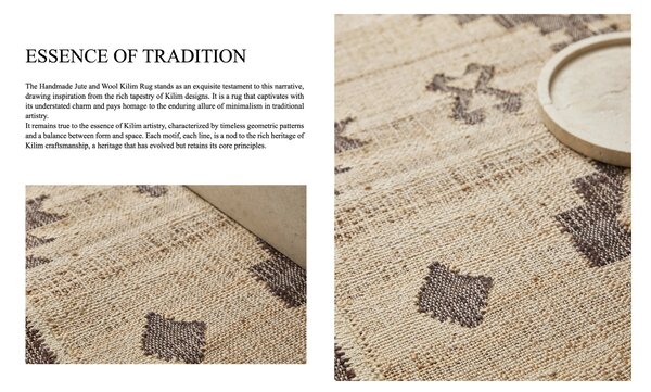 Diamond Carpets India, Ručně vázaný kusový koberec Serenade 2339 Natural, 120x170, béžová, chodba / předsíň