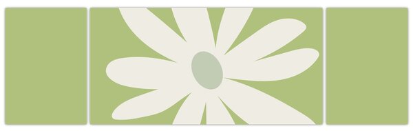 Obraz - Hippies, zelené květy N⁰2 (170x50 cm)