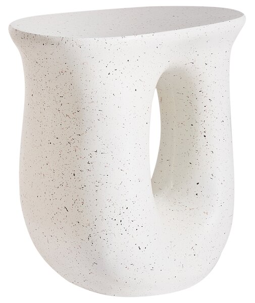 Odkládací stolek IDRO 42 cm 28 cm Terrazzo efekt Bílé terrazzo